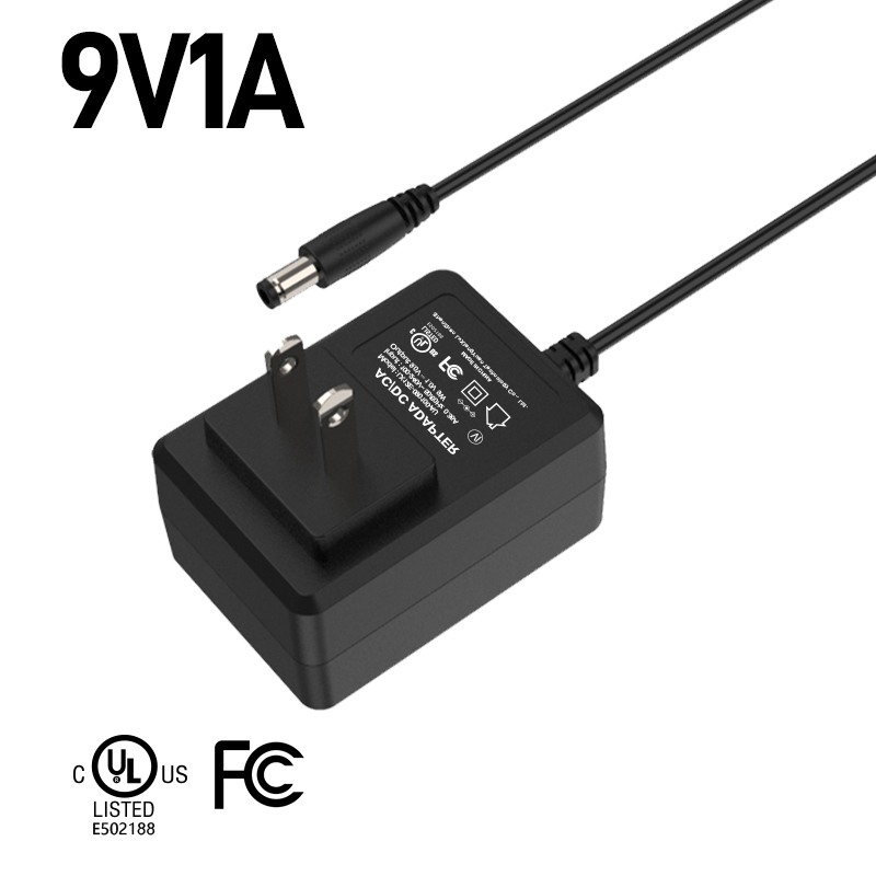 Адаптер питания 9 В, 1 А с вилкой США, сертифицированный UL FCC LX12E-090100-AU
